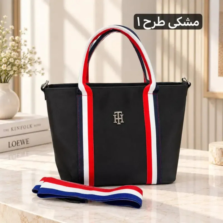 کیف زنانه روزمره پارچه نانسی با بند بلند و جیب دار