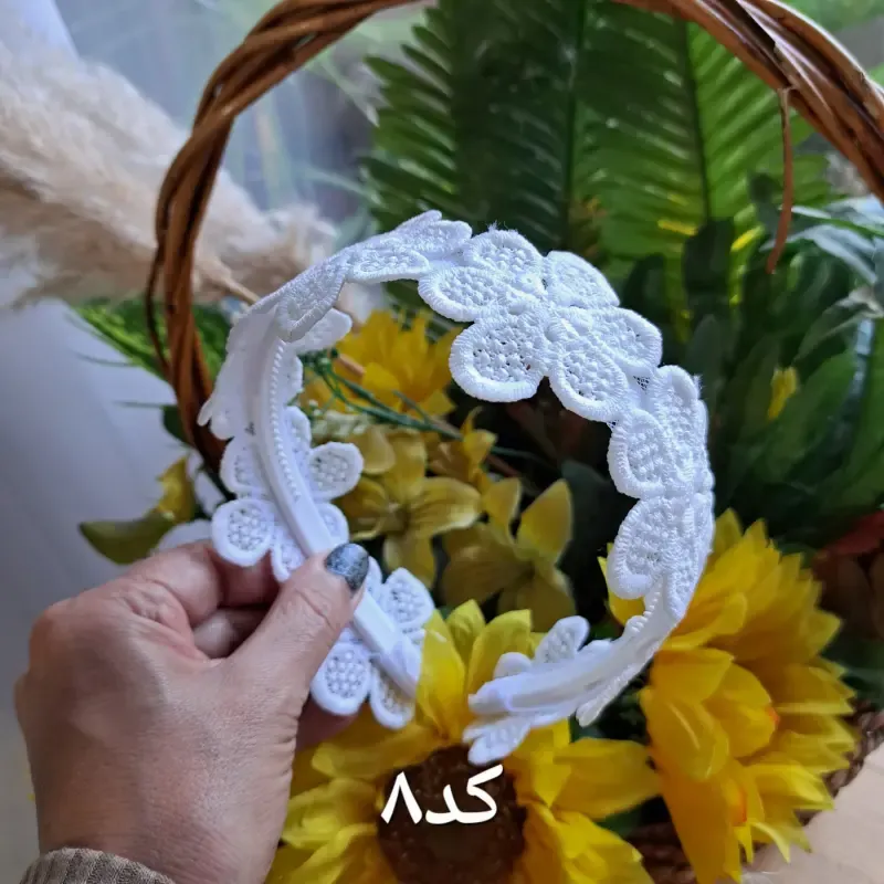 تل مجلسی گیپور سه بعدی گلدار زنانه سفید کرم بادمجانی زرشکی