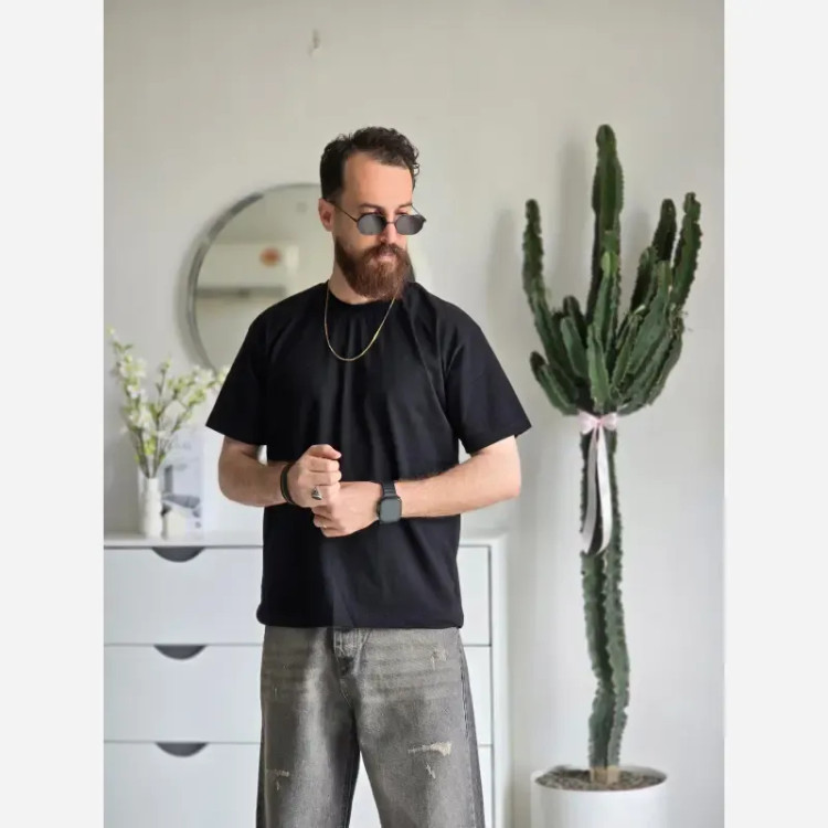 تیشرت آستین کوتاه مردانه ساده پنبه ای خنک در رنگ بندی متنوع