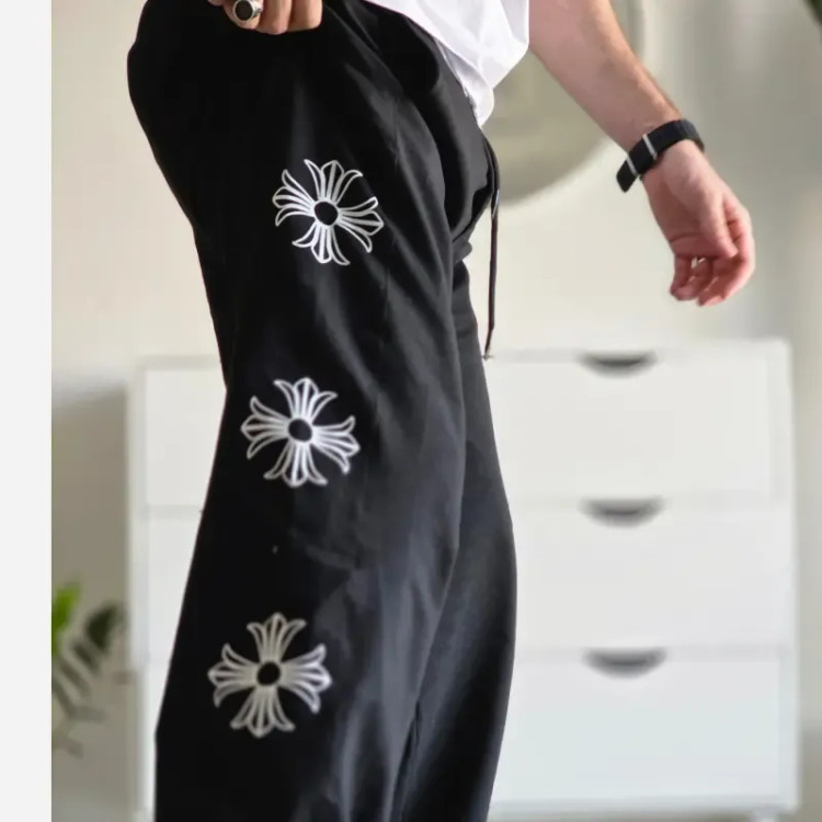 شلوار اسلش بگ کروم هارتز رنگ مشکی جنس گلکسی اسپان سایز XXL و XXXL