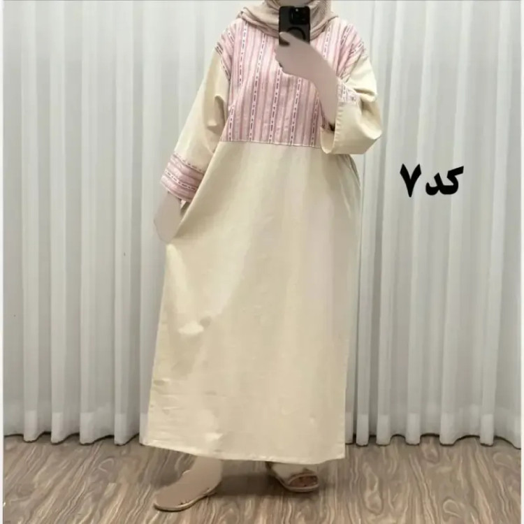 پیراهن کفتان لینن پاییزه فری سایز زنانه تا سایز 50 شیک و راحت کمربند دار بدون سایه اندازی
