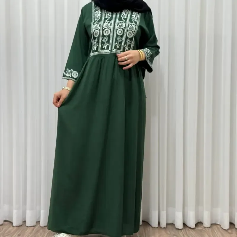 پیراهن ساحلی زنانه نخی مدل الهه فری سایز تا 46 کمربند دار تن خور شیک و راحت چهارفصل سایه نمیندازد
